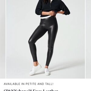 SPANX Black Faux Leather Leggings